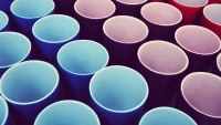 Colorful cups. Aarhus, Denmark. SONY NEX-3N, SONY E 16-50mm f/3.5-5.6 PZ OSS SELP1650. Processed in digiKam with 01 preset.